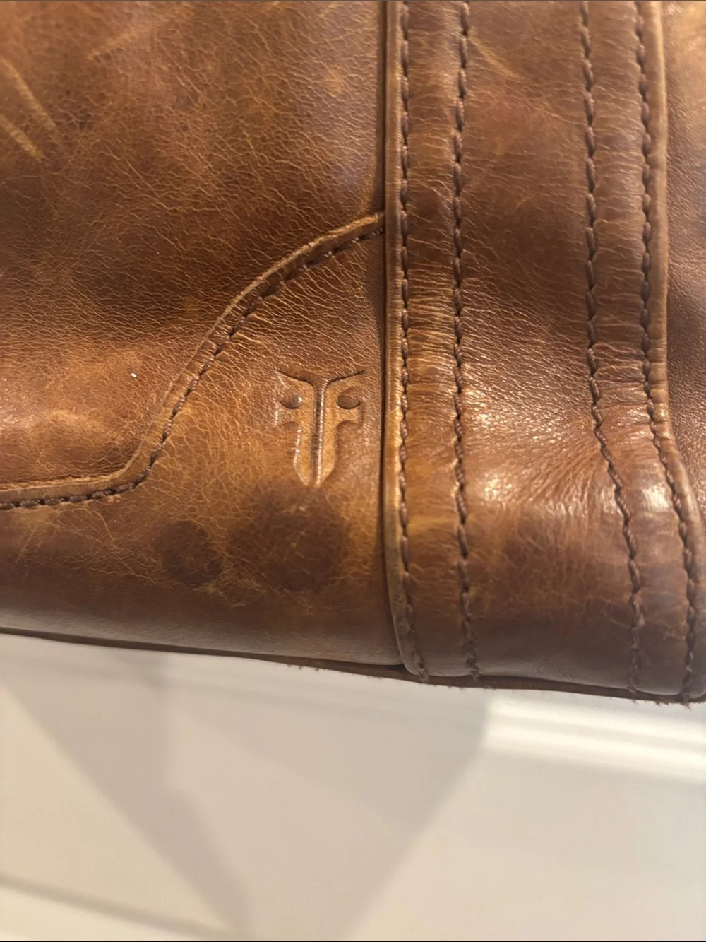Frye Melissa Classic Brown Leather Tote Bag - Stylish Everyday Handbag